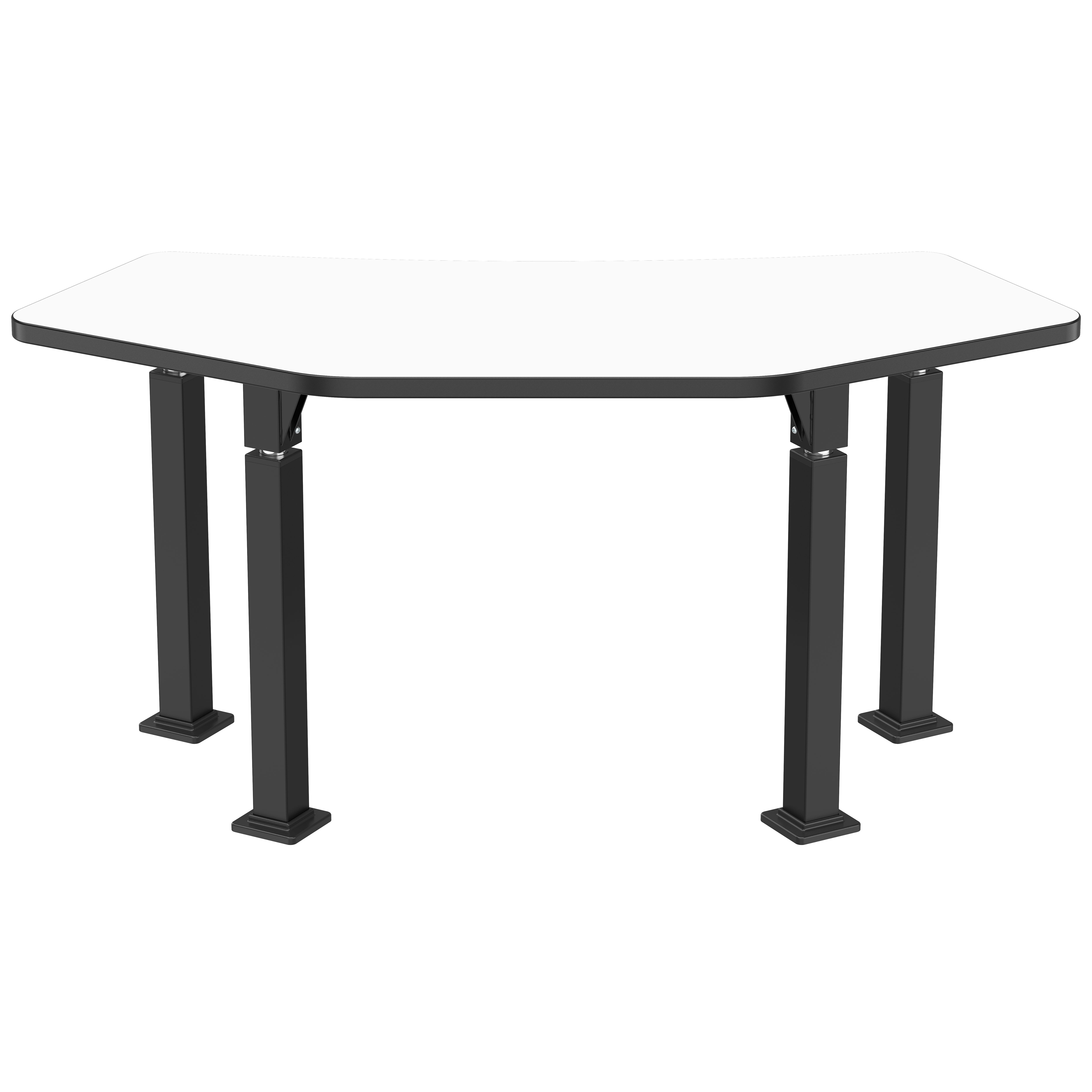 NPS® Aero-Lift Activity Table, 24" x 60" Tri, Whiteboard Top, Surface Color: White