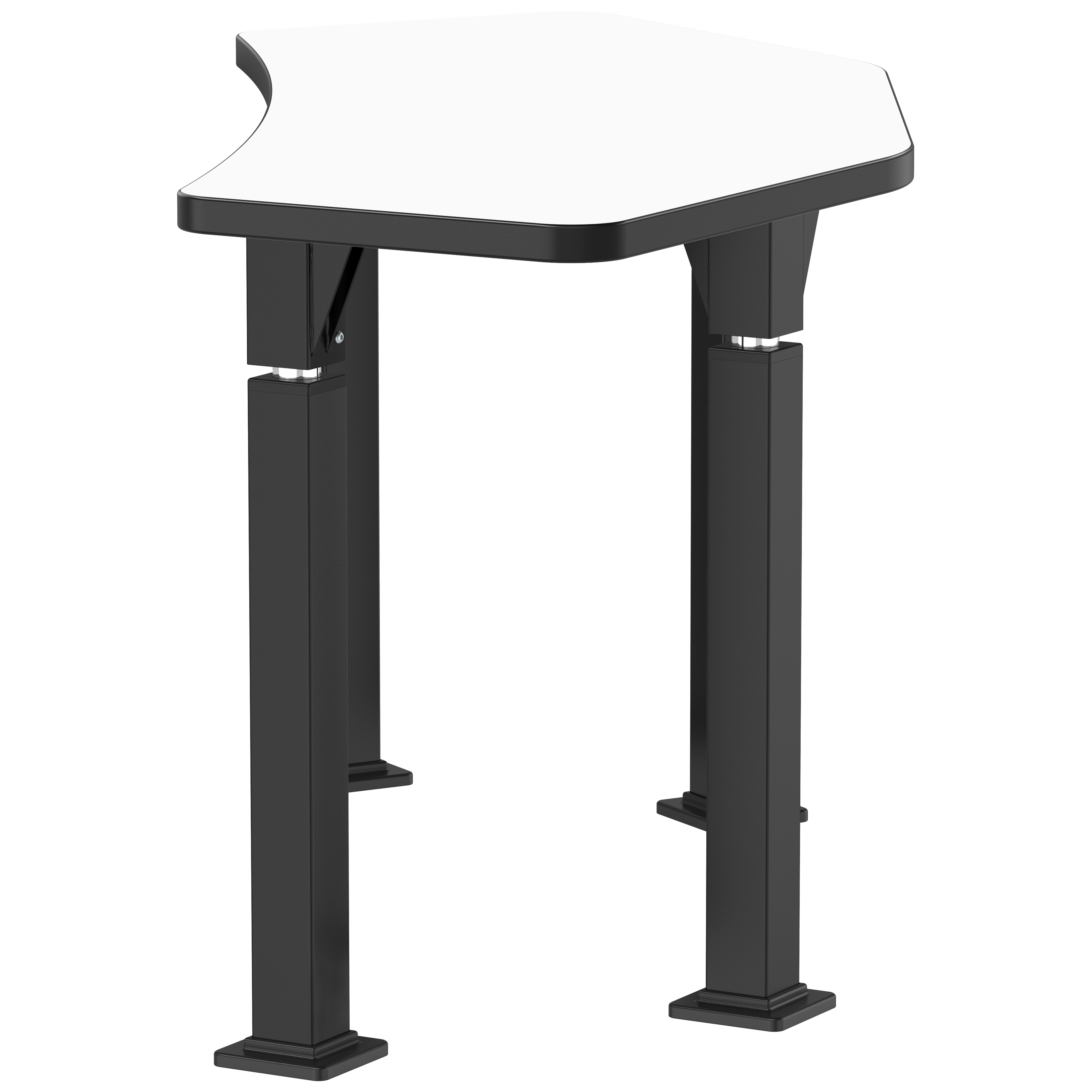 NPS® Aero-Lift Activity Table, 24" x 60" Tri, Whiteboard Top, Surface Color: White