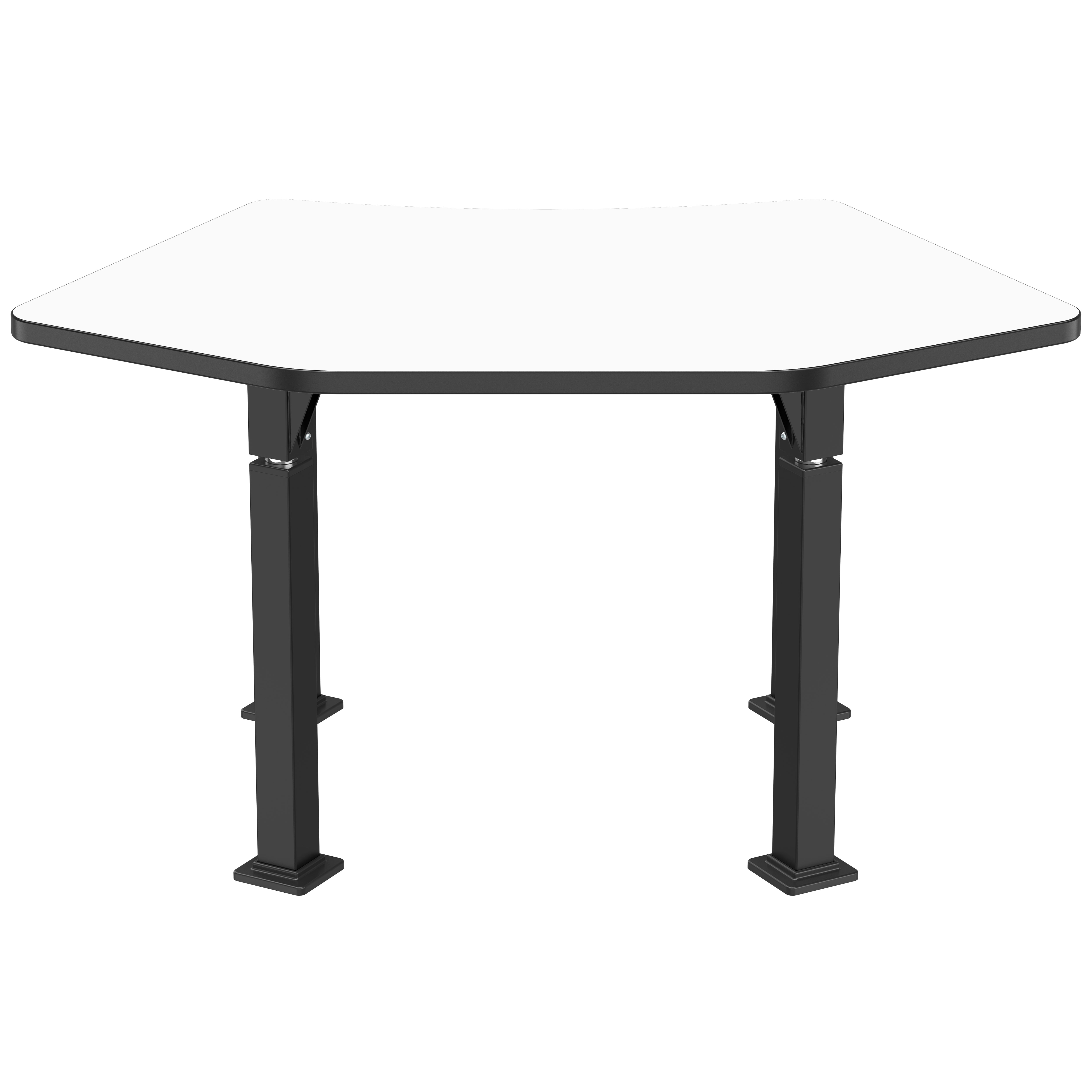 NPS® Aero-Lift Activity Table, 30" x 54" Tri, Whiteboard Top, Surface Color: White