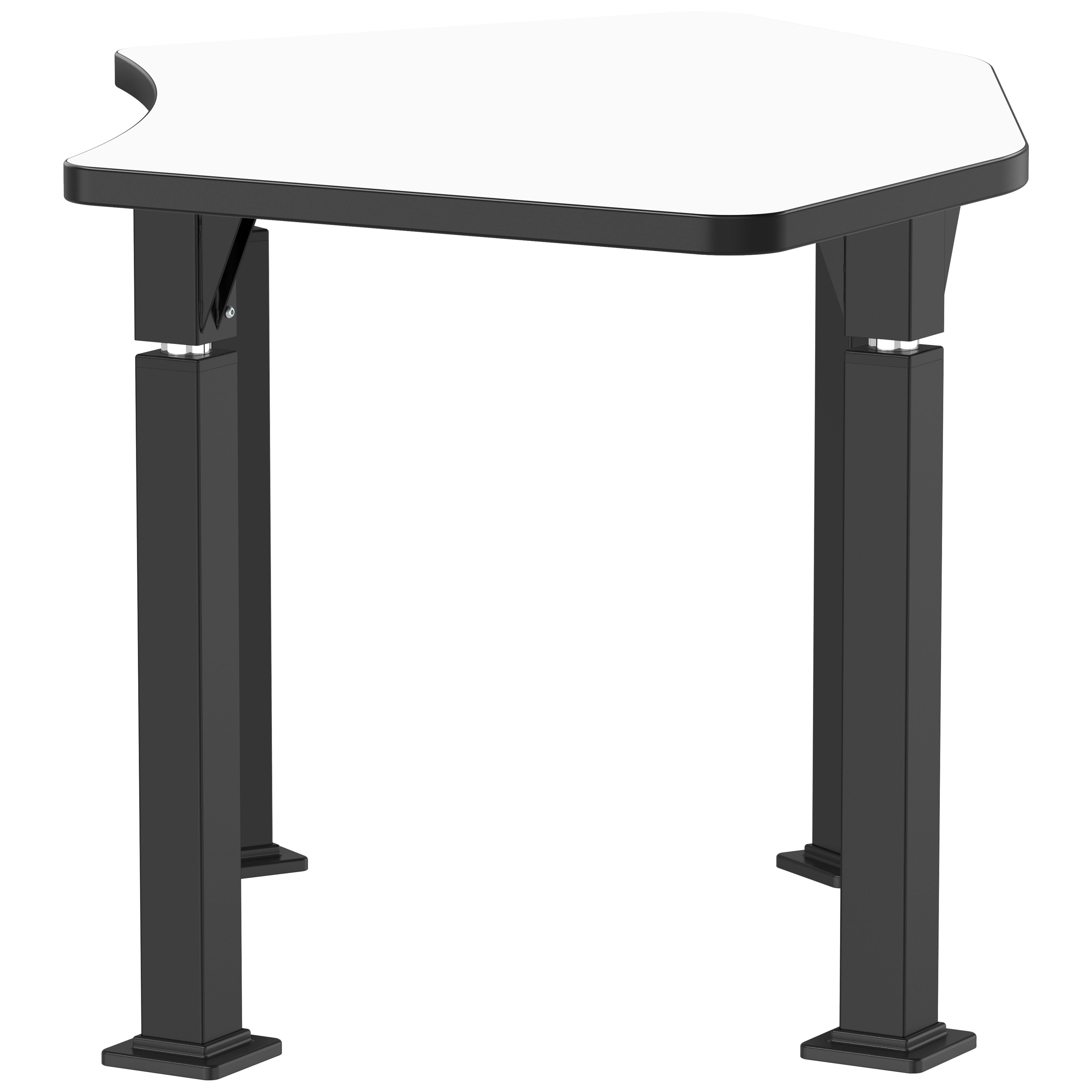 NPS® Aero-Lift Activity Table, 30" x 54" Tri, Whiteboard Top, Surface Color: White