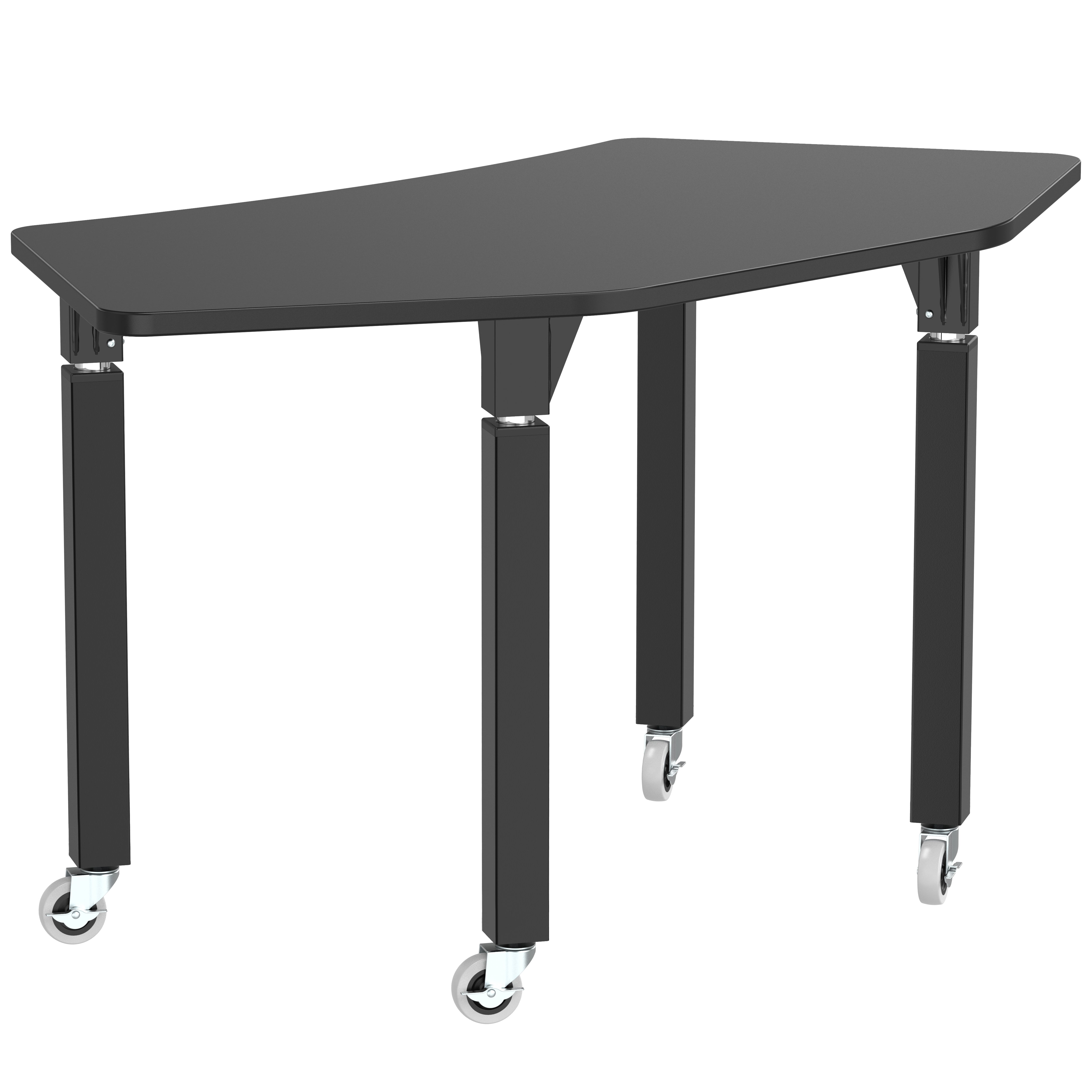 NPS® Aero-Lift Activity Table, 24" x 60" Tri, Chem-Res Top, Surface Color: Black