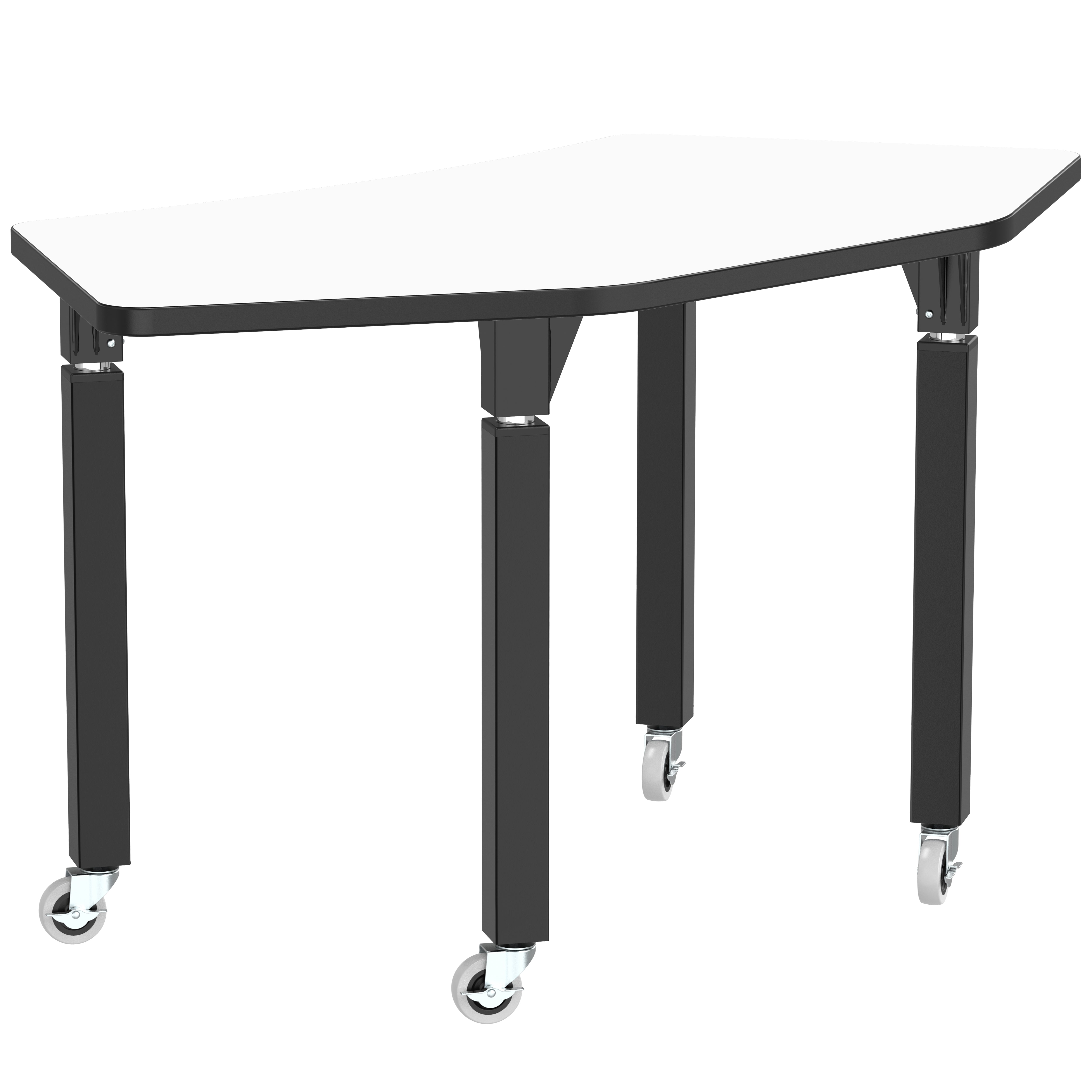 NPS® Aero-Lift Activity Table, 30" x 60" Tri, Whiteboard Top, Surface Color: White