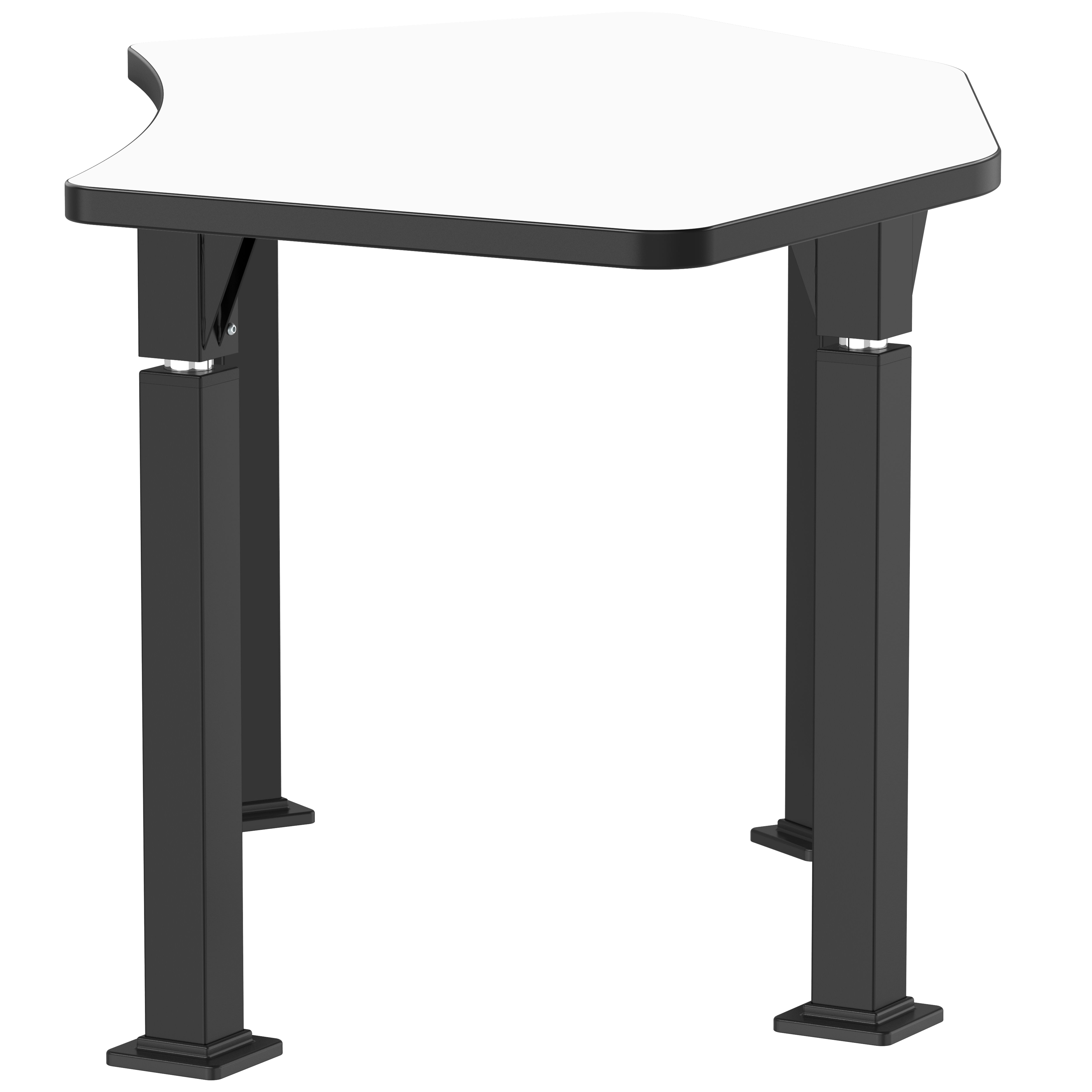 NPS® Aero-Lift Activity Table, 30" x 60" Tri, Whiteboard Top, Surface Color: White