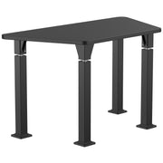 NPS® Aero-Lift Activity Table, 24" x 48" Trapezoid, Chem-Res Top, Surface Color: Black