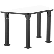 NPS® Aero-Lift Activity Table, 24" x 48" Trapezoid, Whiteboard Top, Surface Color: White