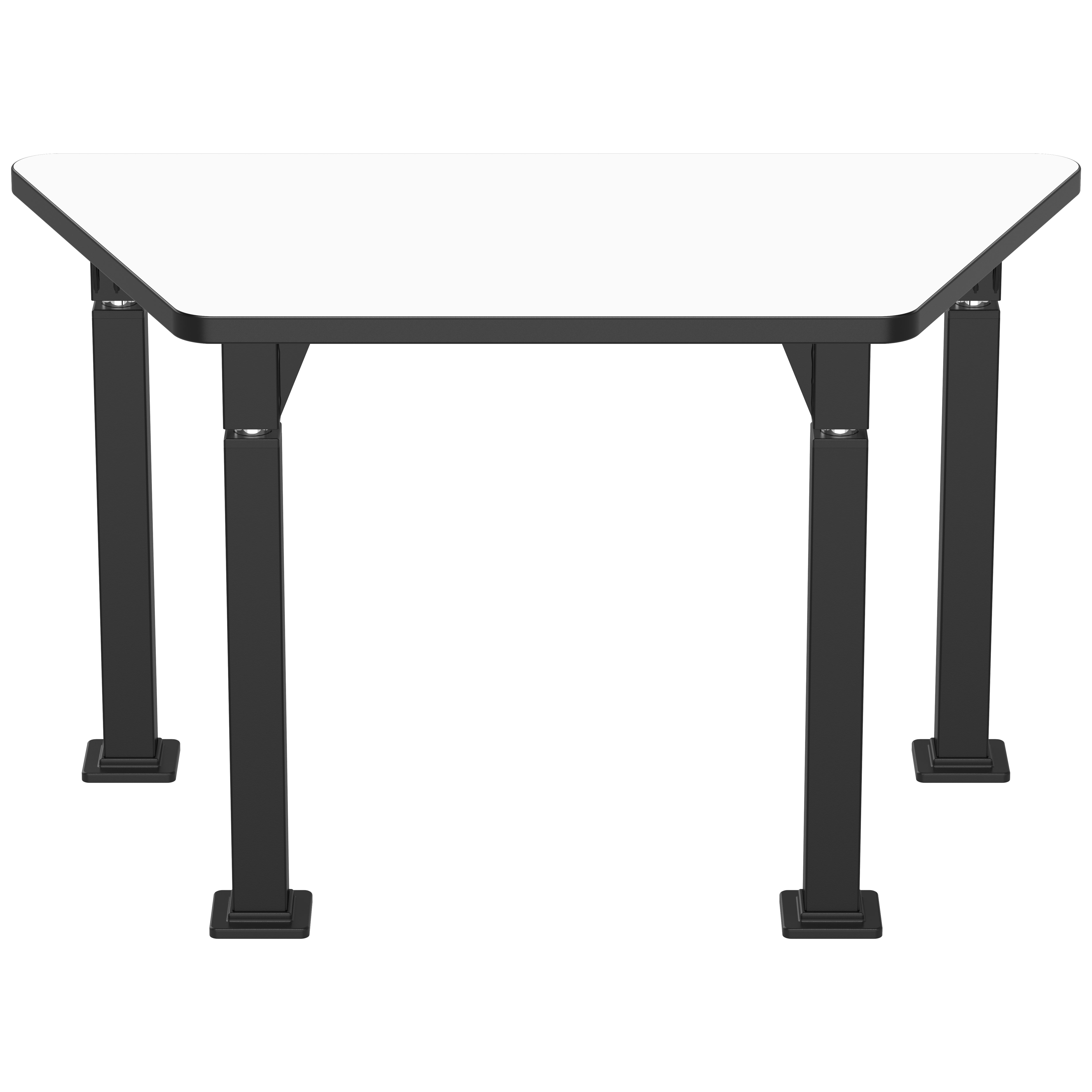 NPS® Aero-Lift Activity Table, 24" x 48" Trapezoid, Whiteboard Top, Surface Color: White