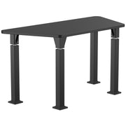 NPS® Aero-Lift Activity Table, 24" x 54" Trapezoid, Chem-Res Top, Surface Color: Black