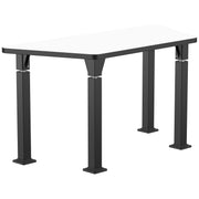 NPS® Aero-Lift Activity Table, 24" x 54" Trapezoid, Whiteboard Top, Surface Color: White