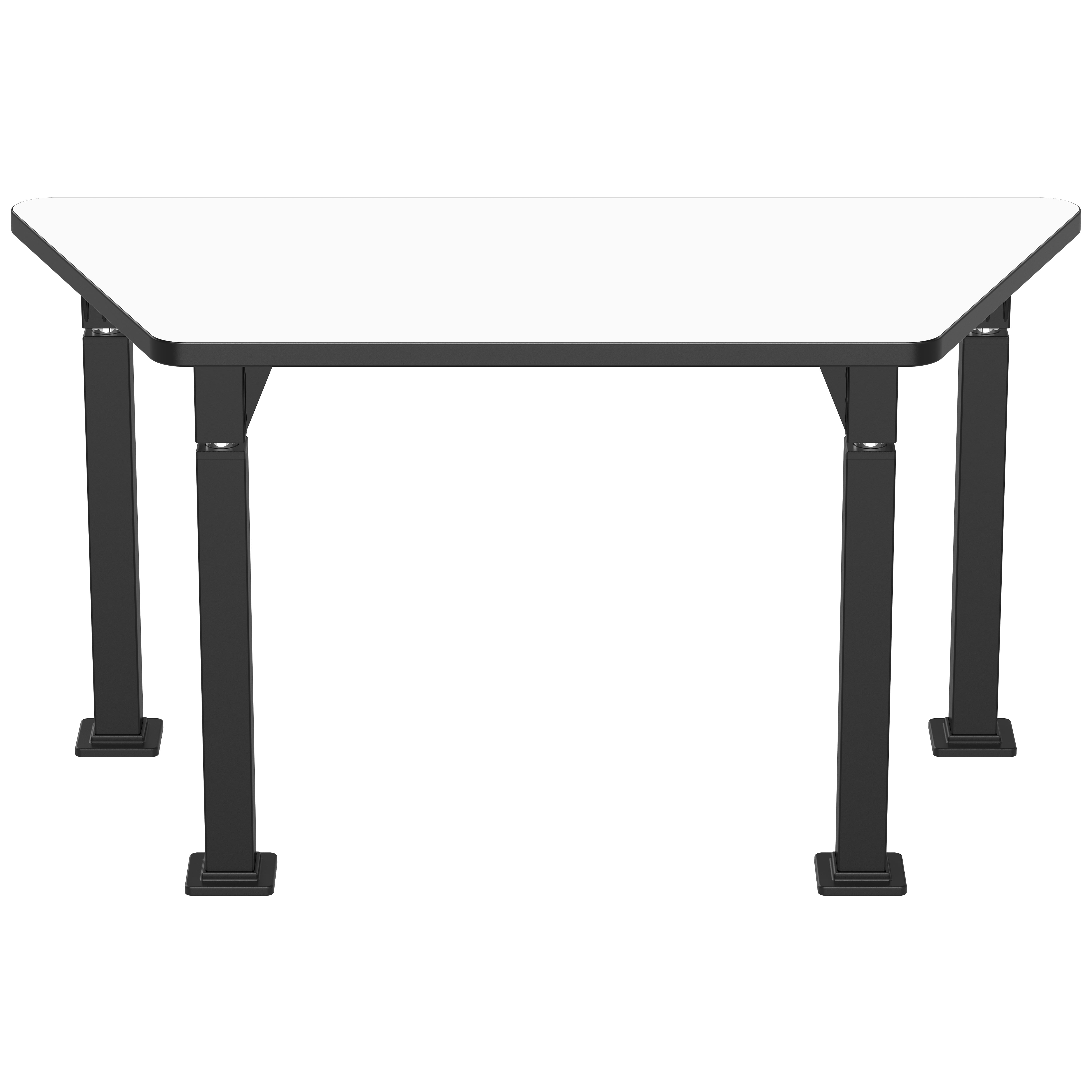 NPS® Aero-Lift Activity Table, 24" x 54" Trapezoid, Whiteboard Top, Surface Color: White