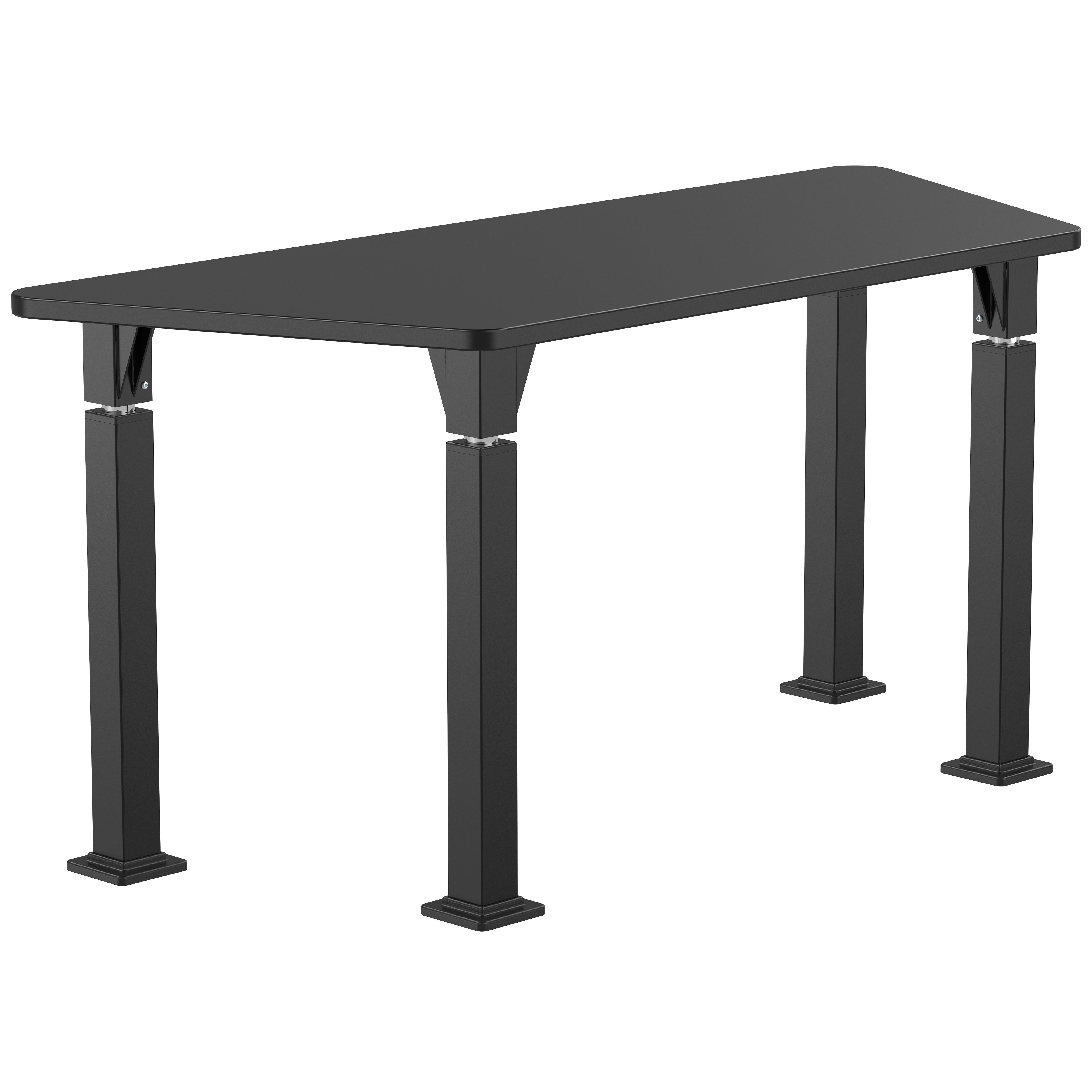 NPS® Aero-Lift Activity Table, 24" x 60" Trapezoid, Chem-Res Top, Surface Color: Black