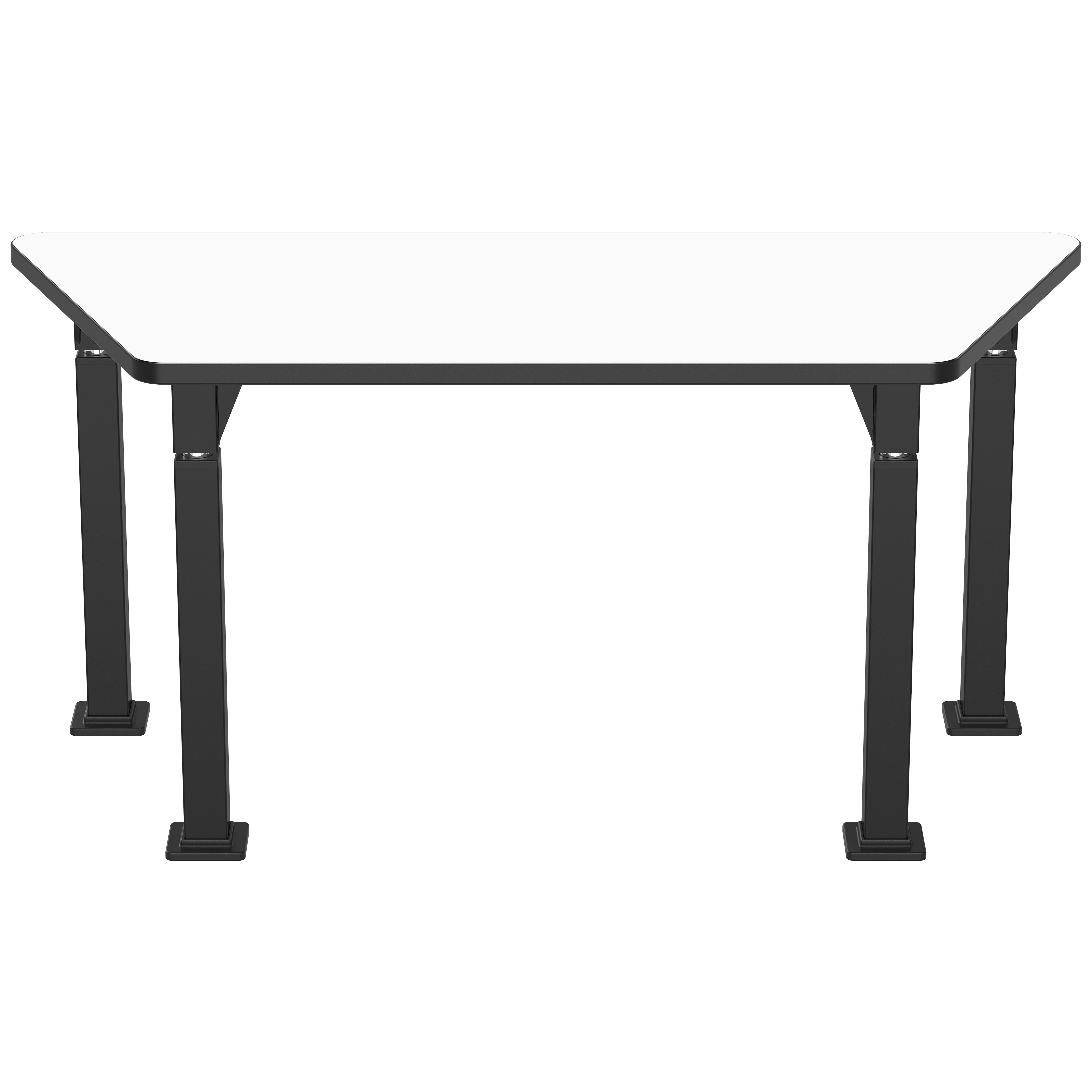 NPS® Aero-Lift Activity Table, 24" x 60" Trapezoid, Whiteboard Top, Surface Color: White
