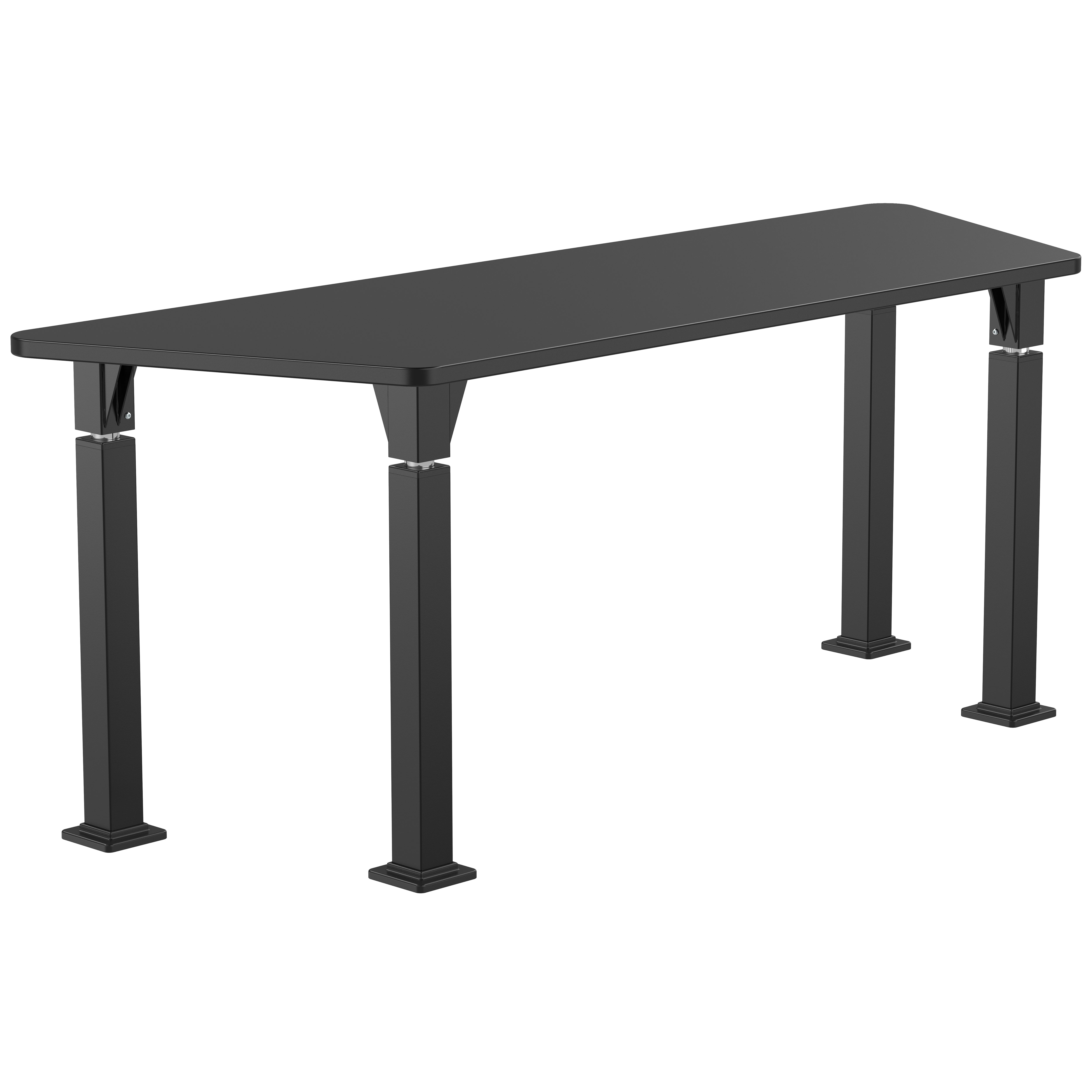 NPS® Aero-Lift Activity Table, 24" x 72" Trapezoid, Chem-Res Top, Surface Color: Black