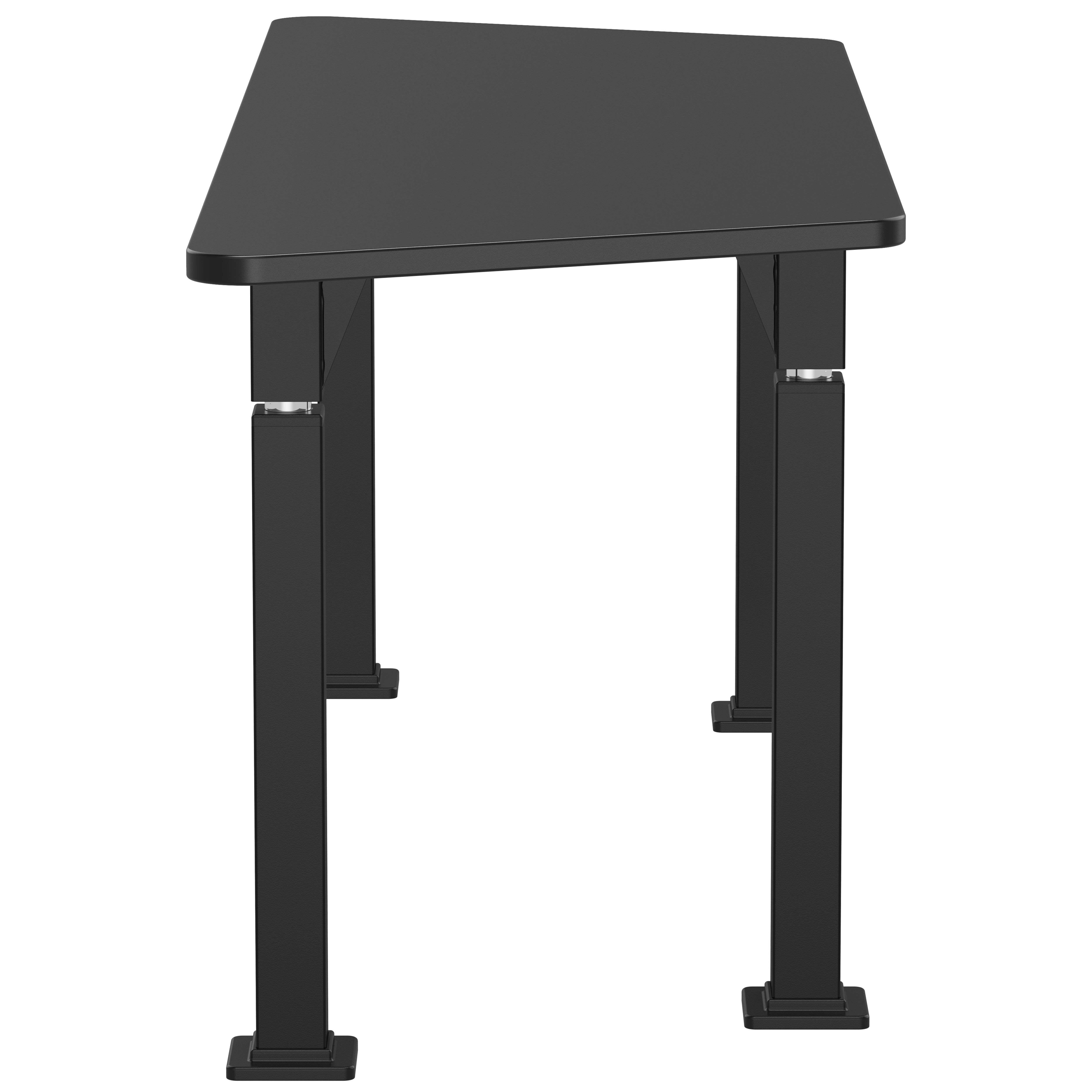 NPS® Aero-Lift Activity Table, 24" x 72" Trapezoid, Chem-Res Top, Surface Color: Black