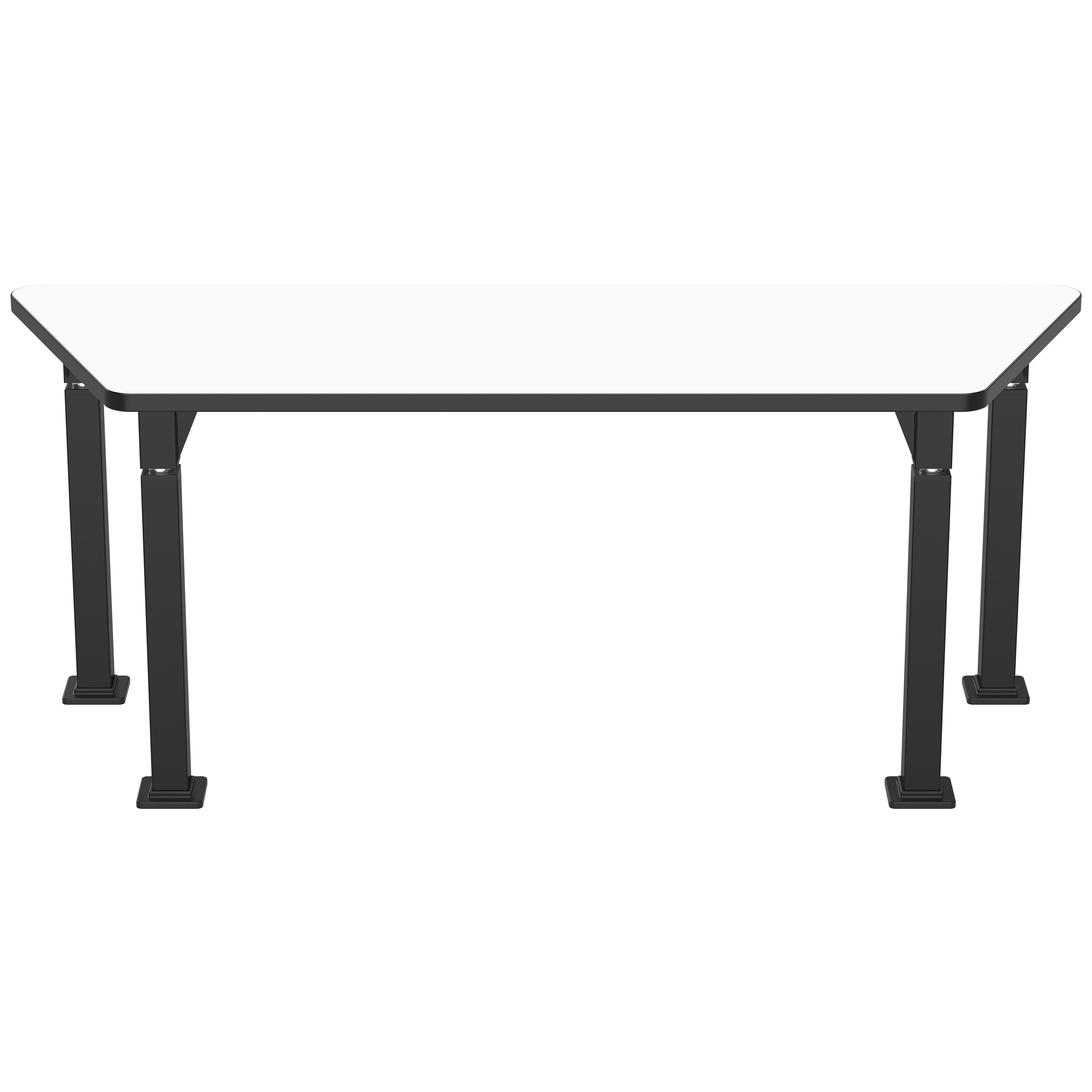 NPS® Aero-Lift Activity Table, 24" x 72" Trapezoid, Whiteboard Top, Surface Color: White