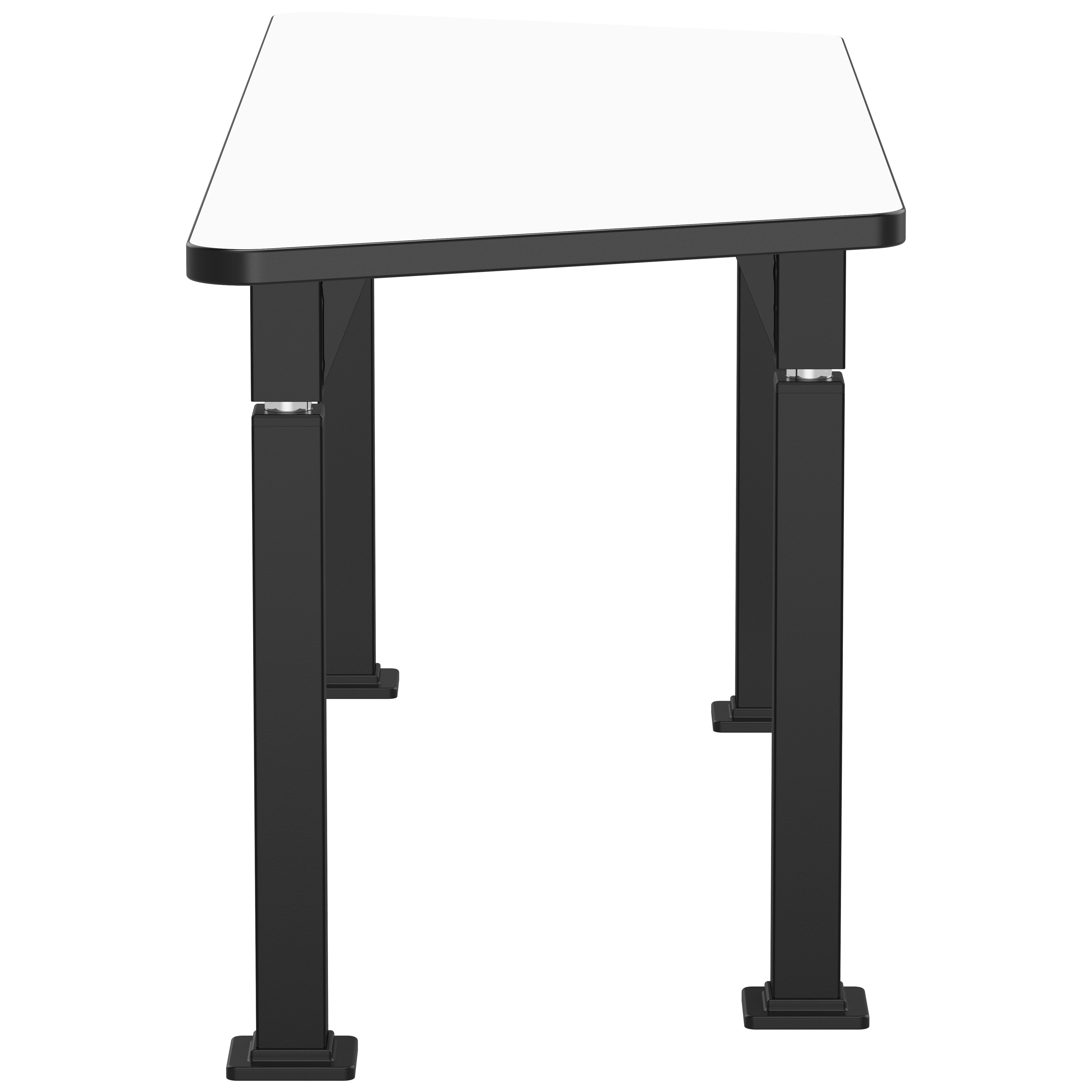 NPS® Aero-Lift Activity Table, 24" x 72" Trapezoid, Whiteboard Top, Surface Color: White