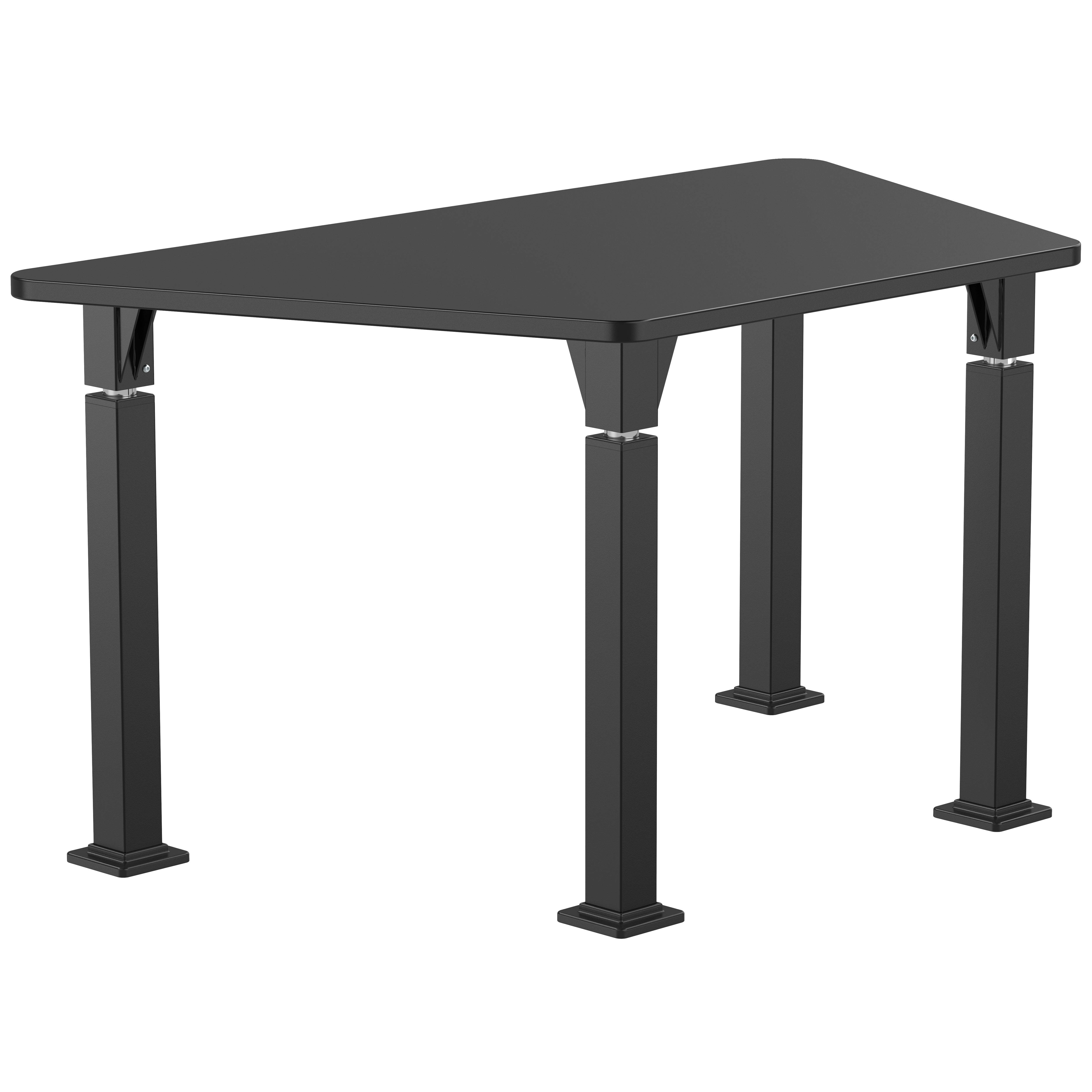 NPS® Aero-Lift Activity Table, 30" x 54" Trapezoid, Chem-Res Top, Surface Color: Black