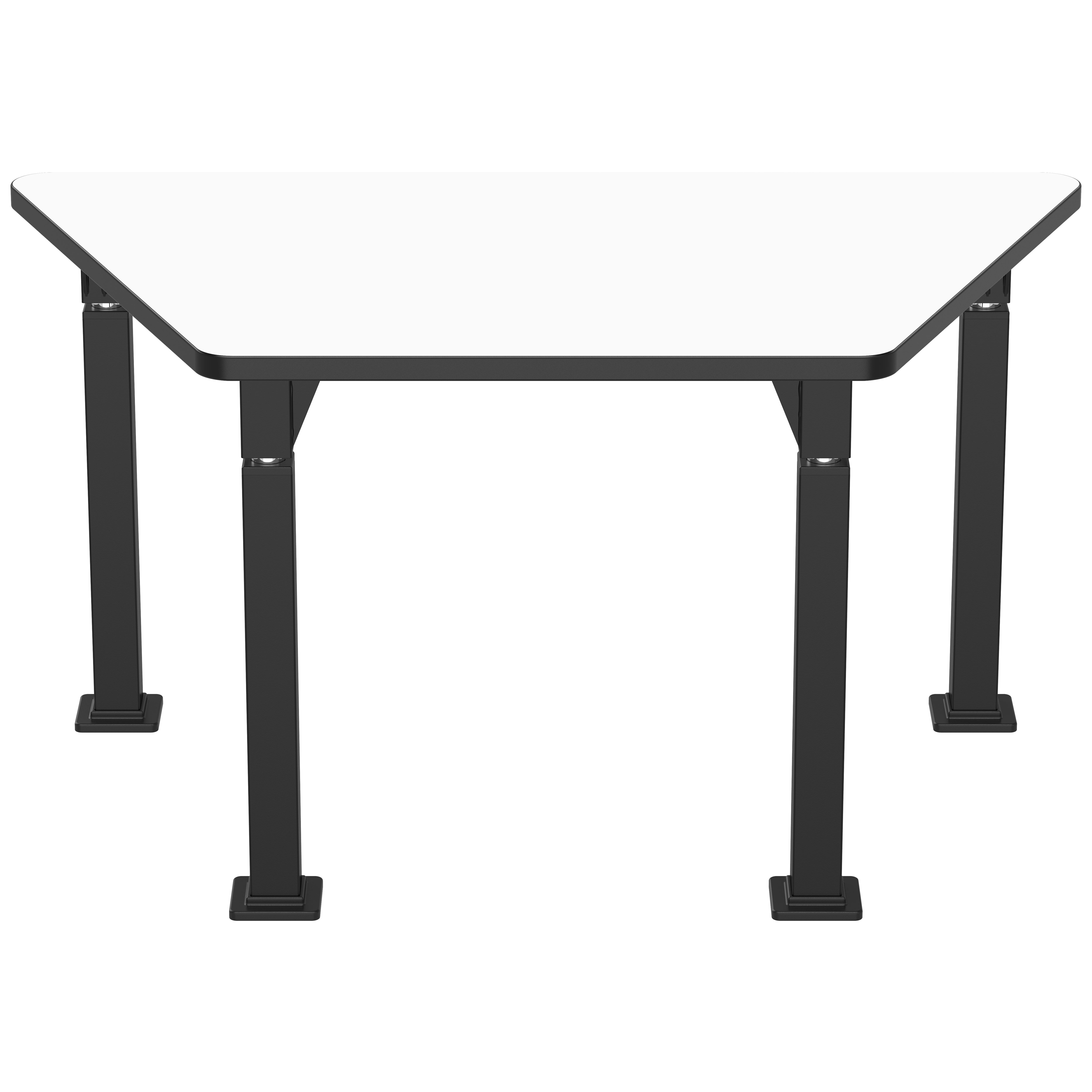 NPS® Aero-Lift Activity Table, 30" x 54" Trapezoid, Whiteboard Top, Surface Color: White