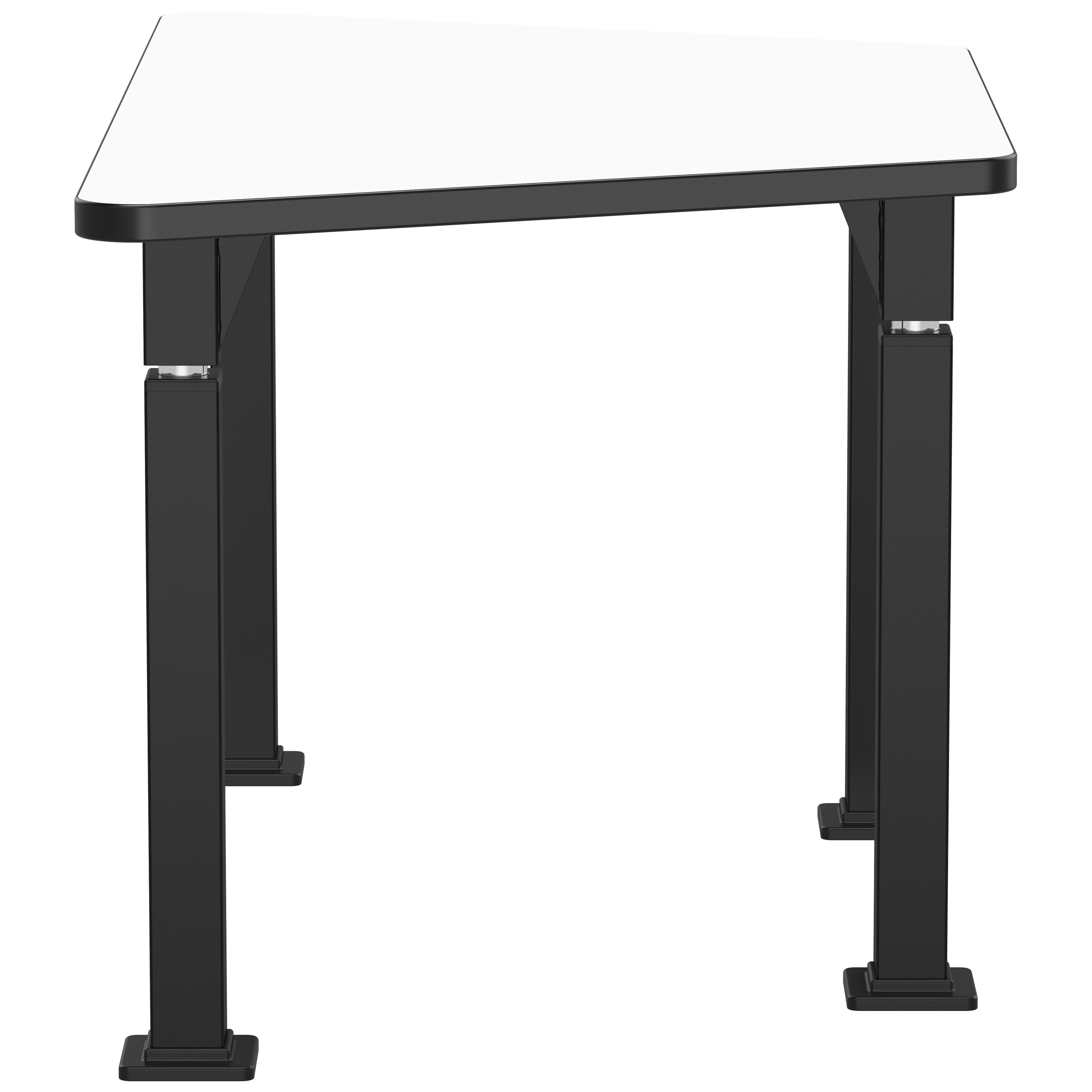 NPS® Aero-Lift Activity Table, 30" x 54" Trapezoid, Whiteboard Top, Surface Color: White