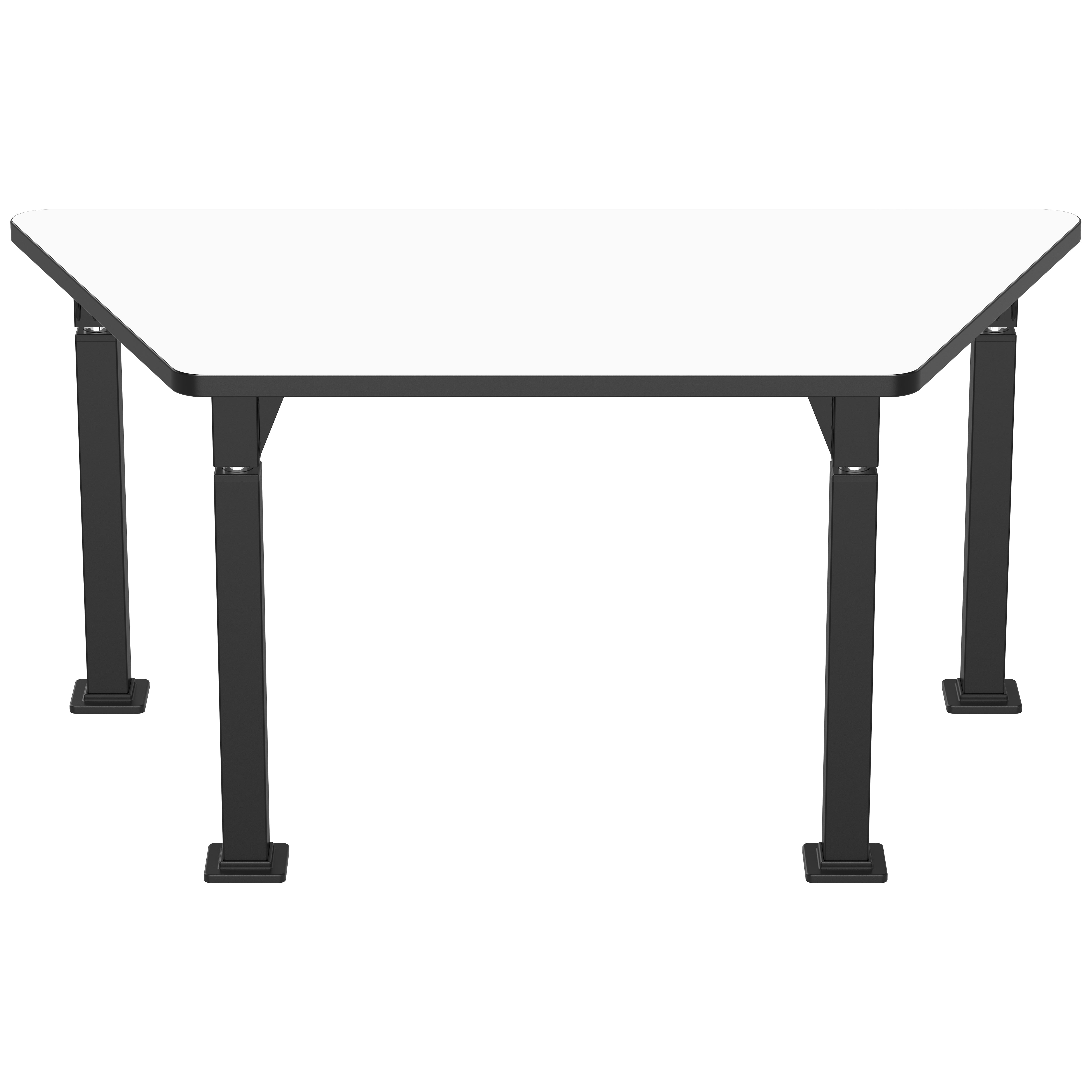 NPS® Aero-Lift Activity Table, 30" x 60" Trapezoid, Whiteboard Top, Surface Color: White