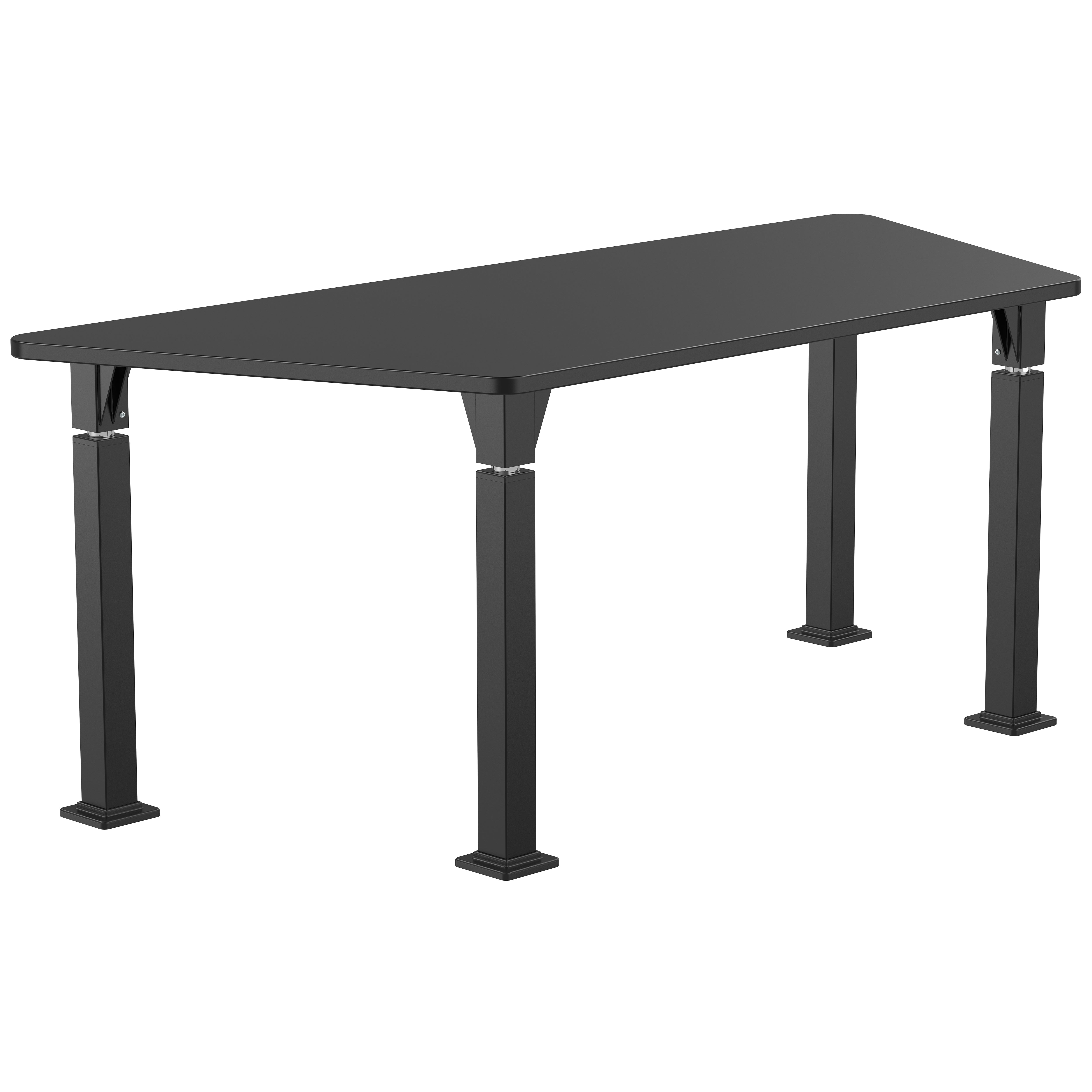 NPS® Aero-Lift Activity Table, 30" x 72" Trapezoid, Chem-Res Top, Surface Color: Black