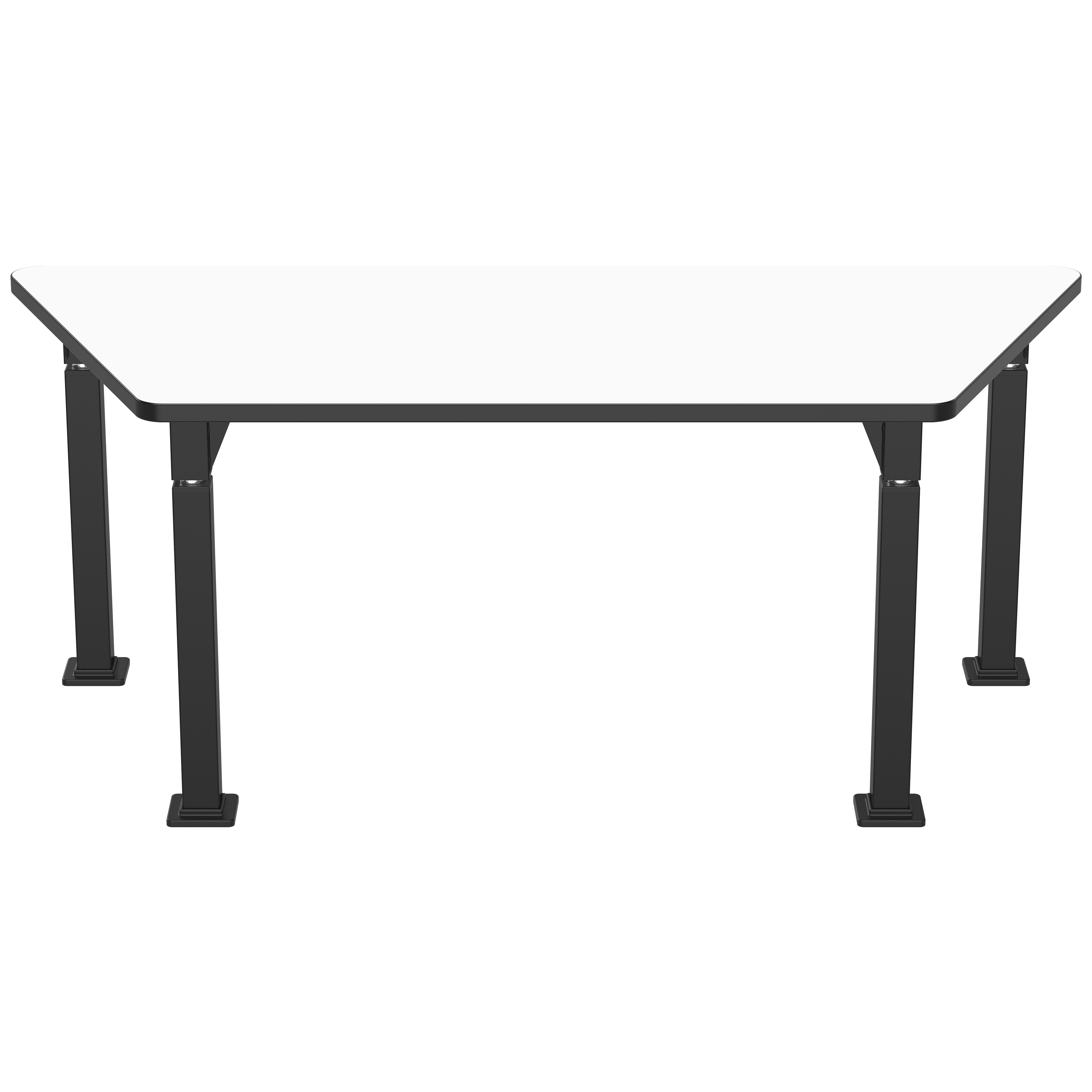 NPS® Aero-Lift Activity Table, 30" x 72" Trapezoid, Whiteboard Top, Surface Color: White