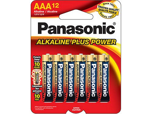 Panasonic 12 Pack Alkaline AAA Size Batteries AM-4PA/12B