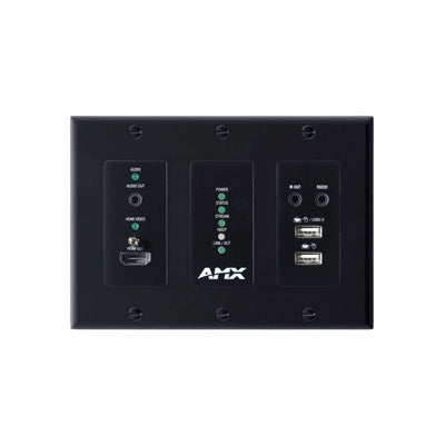AMX 4K60 MWC/Dante AV-A Decoder Wallplate