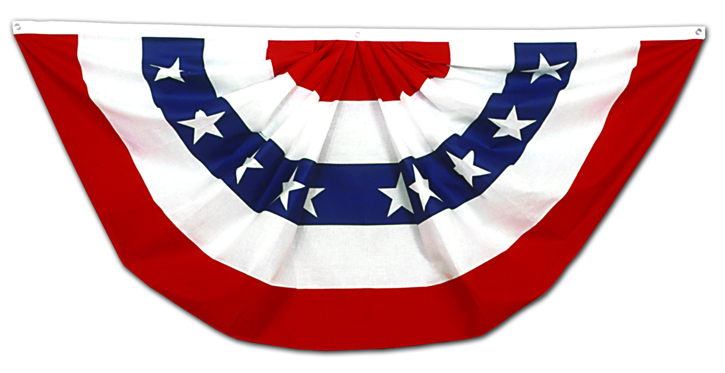 Annin Flagmakers 1 1/2 ft x 3 ft pleated Fan Bunting Decoration Flag, Small