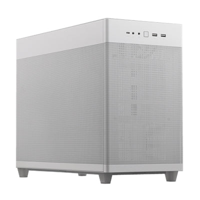 ASUS - AP201 Type-C Airflow-focused Micro-ATX,Mini-ITX Computer Case, Support 360/280 Liquid Cooling White - White