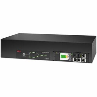 APC - Netshelter Rack Automatic Transfer Switch, 2U, 30A, 208V, 2 L6-30P in, 1 L6-30R OUT, 50/60Hz - 1 X NEMA L6-30R - 208 - Black Powder Coat
