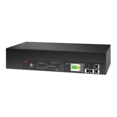 APC - Netshelter Rack Automatic Transfer Switch, 2U, 30A, 200/208V, 2 L6-30 in, 16 C13, 2 C19 OUT, 50/60Hz - 16 X IEC - Black
