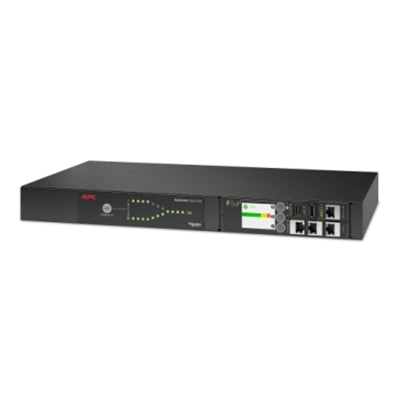 APC - Netshelter Rack Automatic Transfer Switch, 1U, 20A, 120V, 2 L5-20 in, 10 5-20R OUT, 50/60 Hz - 10 X NEMA 5-20R - 120 - Black