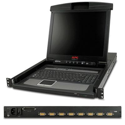 17" Rack LCD Console with Integrated 8 Port Analog KVM Switch