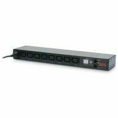 APC - NetShelter Switched Rack PDU, 1U, 1PH, 2.3kW 230V 10A or 2.5kW 208V 12A, 8 C13 Outlets, C14 Cord - Switched - IEC - Black