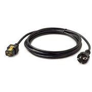 Power Cord, Locking C19 to CEE/7 Schuko, 3.0m Black - 9.84 ft Cord Length - CEE 7/7
