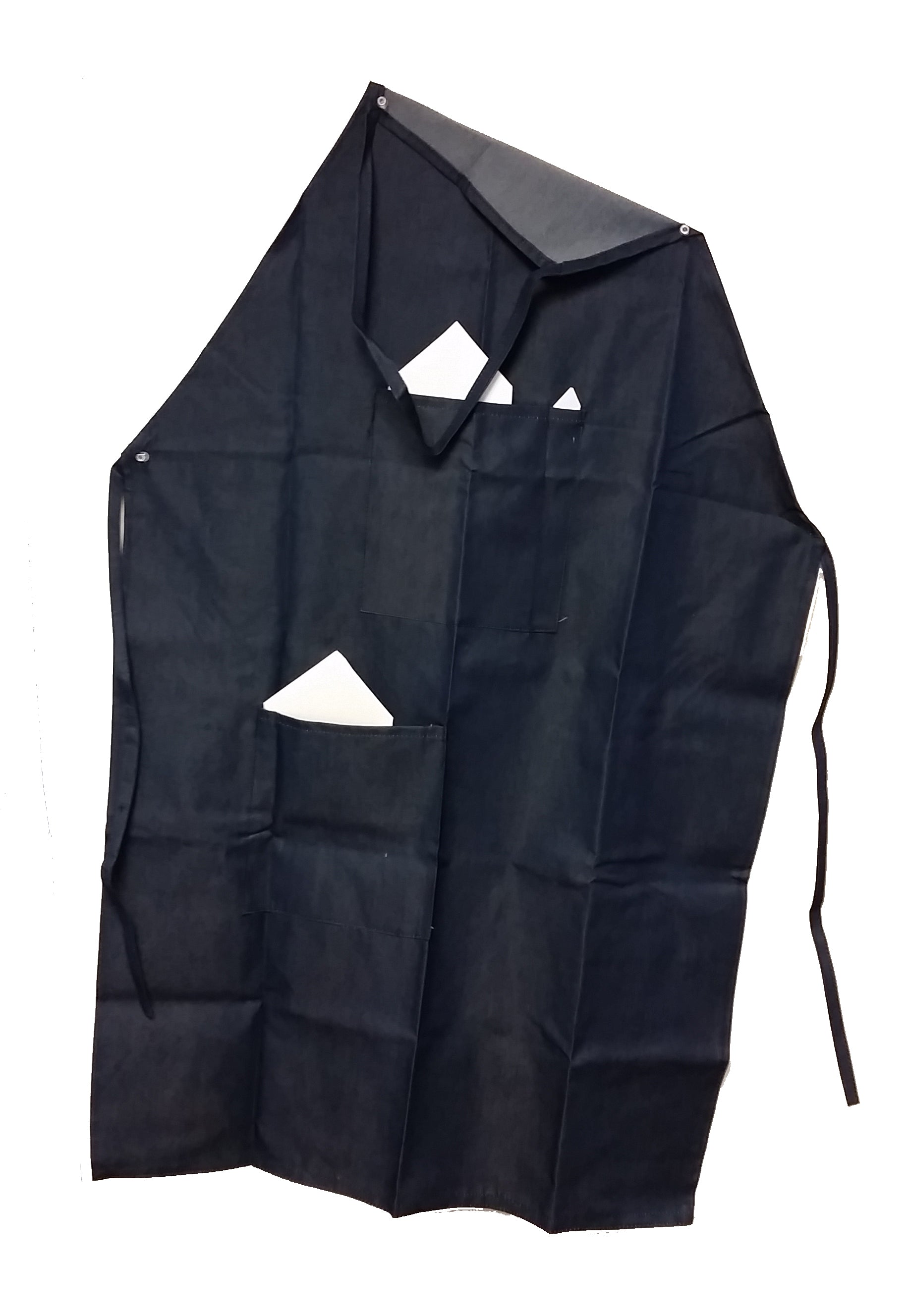 Apron Blue Canvas 3 Pocket. Size: 26" width x 42.5" length