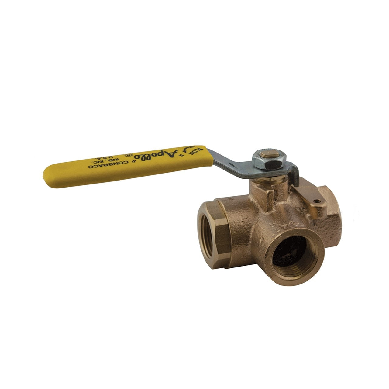 3/8"NPT Ball Valve, Color: Bronze, 3WAY