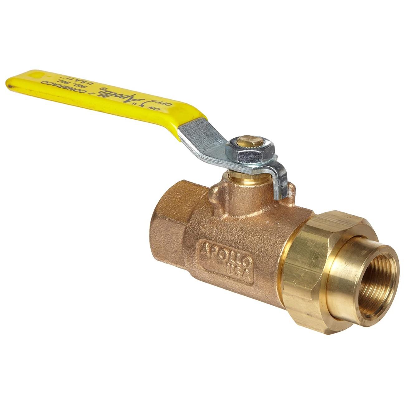 Apollo Valve Ball Valve, 3/8", BRNZ, Padlkg