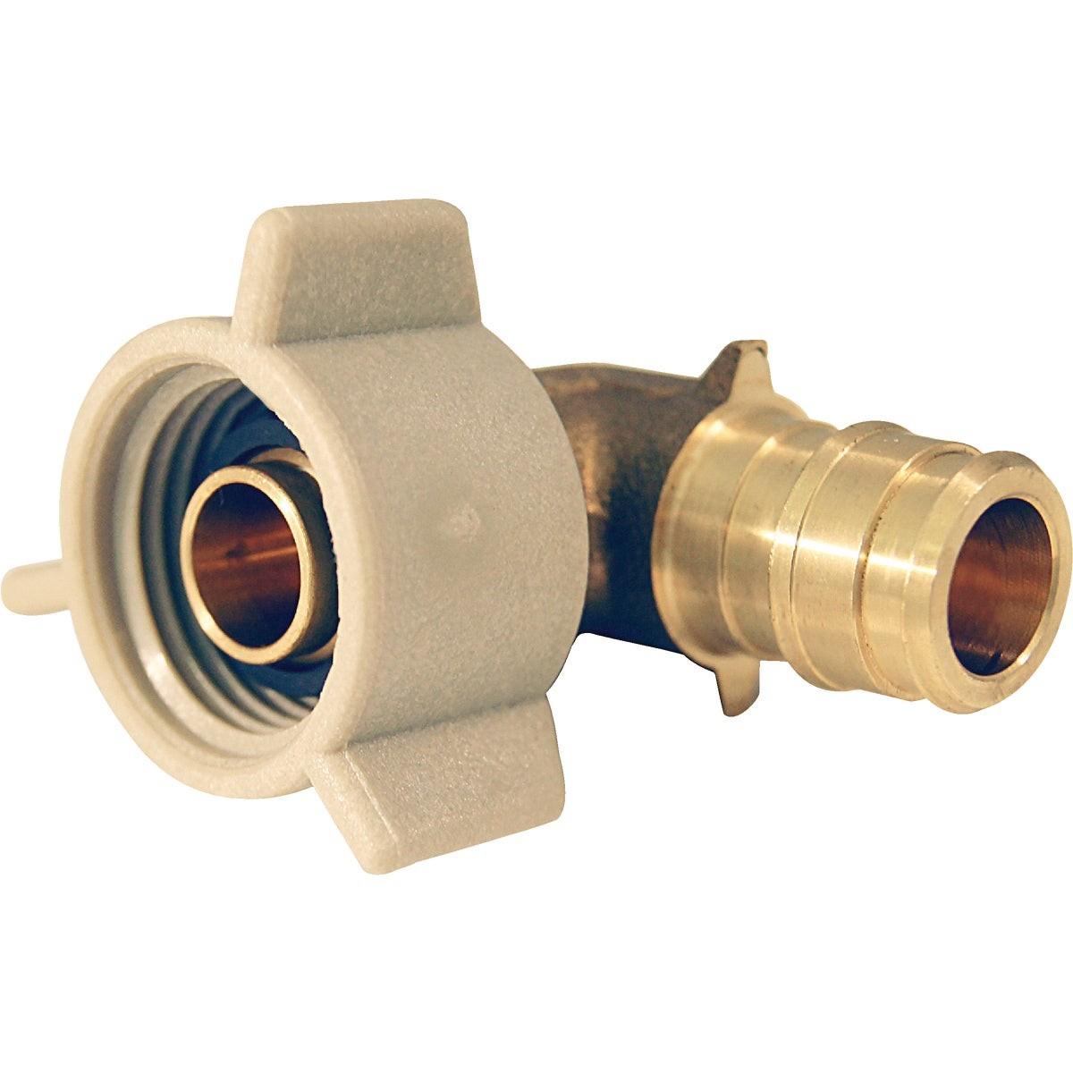 Apollo Retail 1/2 In. Barb x 1/2 In. FNPT 90 Deg. Brass Swivel PEX Elbow, Type A (1/4 Bend)