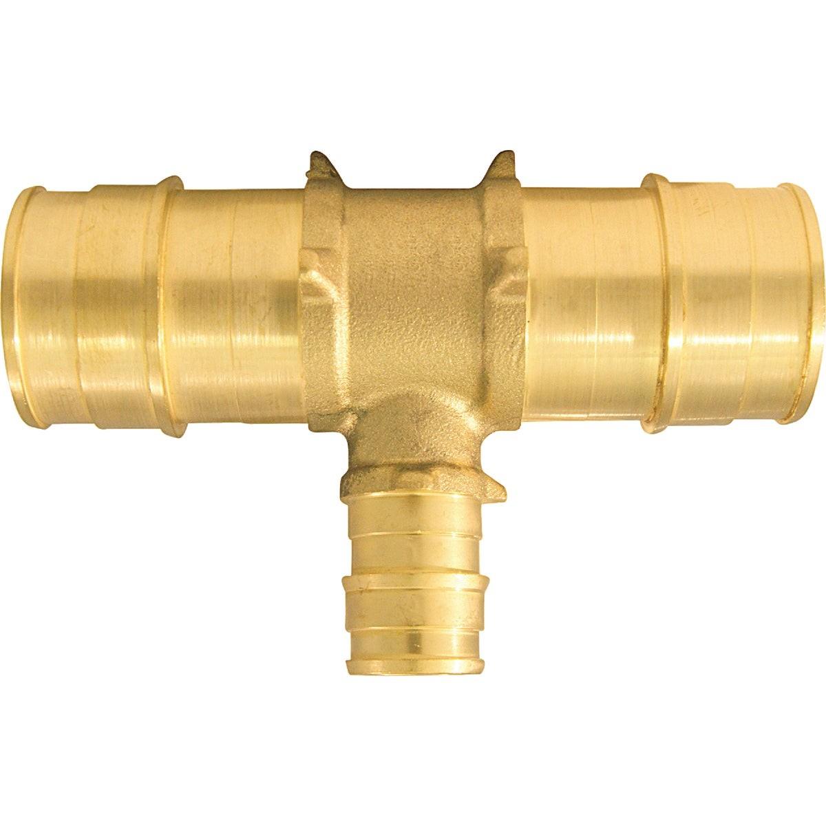Apollo Retail 1 In. x 1 In. x 1/2 In. Barb Brass Reducing PEX Tee, Type A