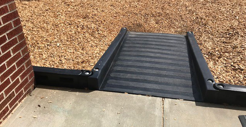 ADA Sidewalk Mount Half Ramp System for use with 8" or 12" borders