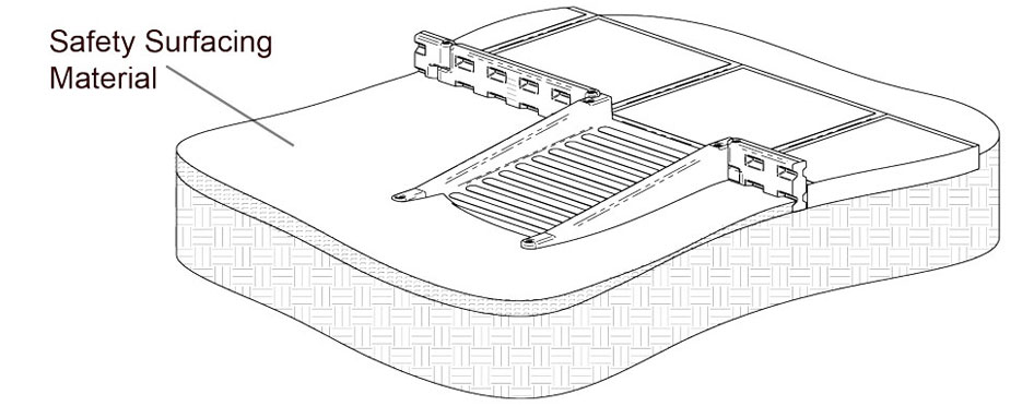 ADA Sidewalk Mount Half Ramp System for use with 8" or 12" borders