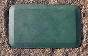 24" x 40" x 1" Residential Swing & Slide Wear Mat - Green