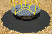10' Diameter x 2" Wear Mat - 8 interlocking pieces w/ a 4' center opening