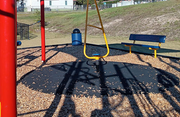 12' Diameter x 2" Wear Mat - 10 interlocking pieces w/ a 6" center opening