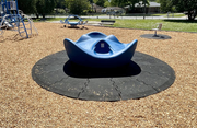 14' Diameter x 2" Wear Mat - 16 interlocking pieces w/ a 6' center opening