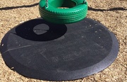 6' Diameter x 2" Wear Mat - 2 interlocking halves w/ 6" center plug