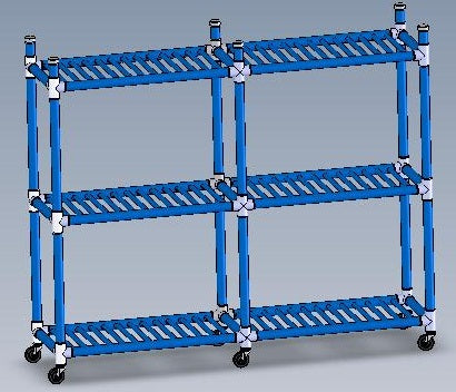 Aquatic Cart – 6 Shelf, 70″(L) x 25″(W) x 45″(H)