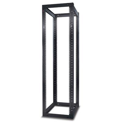 Schneider Electric NetShelter 4 Post Open Frame Rack 44U Square Holes - for Networking - 44U Rack Height X 19  Rack Width - Floor Standing - Black - 2
