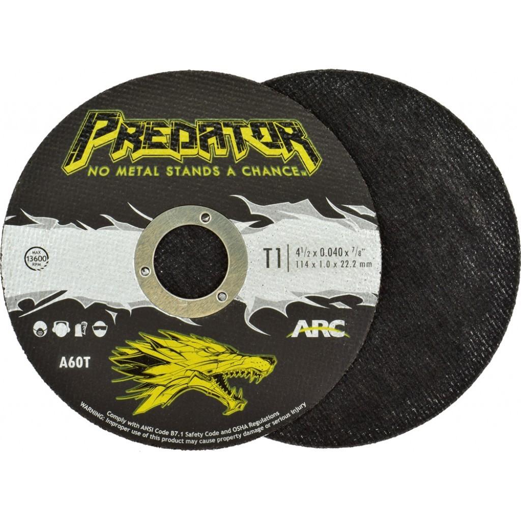 Arc Abrasives 4-1/2" X .04" X 7/8" T1 - STRAIGHT PERFORMANCE COATED CUT-OFF WHEEL, A60T